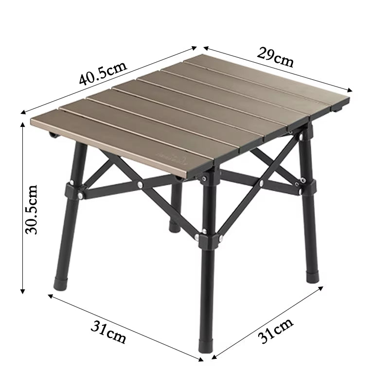 Lightweight Portable Aluminum Folding Table for Camping, Picnics, and Travel