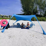 Ultralight Family Beach Awning - 2.1M x 1.5M Waterproof UV Resistant Sun Shade Canopy for Outdoor Fun