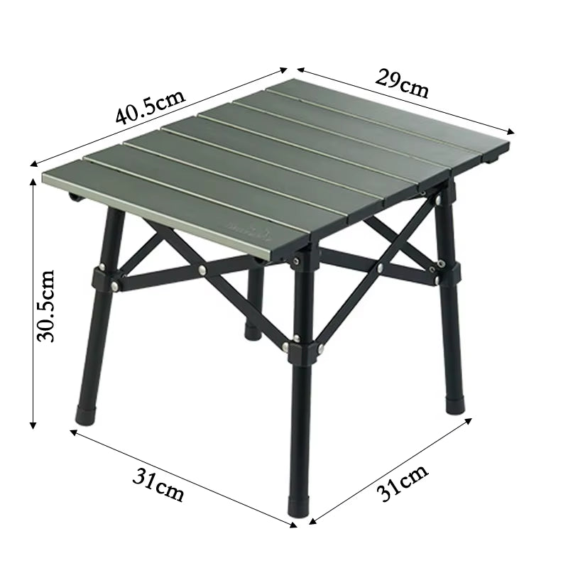 Lightweight Portable Aluminum Folding Table for Camping, Picnics, and Travel