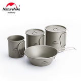 Titanium Camping Mug - Outdoor Tableware and Cookware Set for Travel and Picnics