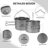 Titanium Folding Pot - 650ml & 900ml Outdoor Camping & Hiking Essential, Perfect for Picnics & BBQs