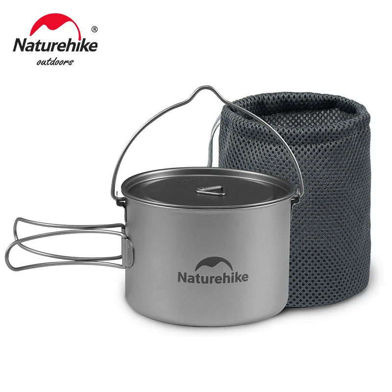 Titanium Folding Pot - 650ml & 900ml Outdoor Camping & Hiking Essential, Perfect for Picnics & BBQs