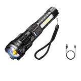 Ultra-Bright XHP50 Waterproof LED Flashlight - 7 Modes, USB Recharge, Perfect for Camping & Fishing!