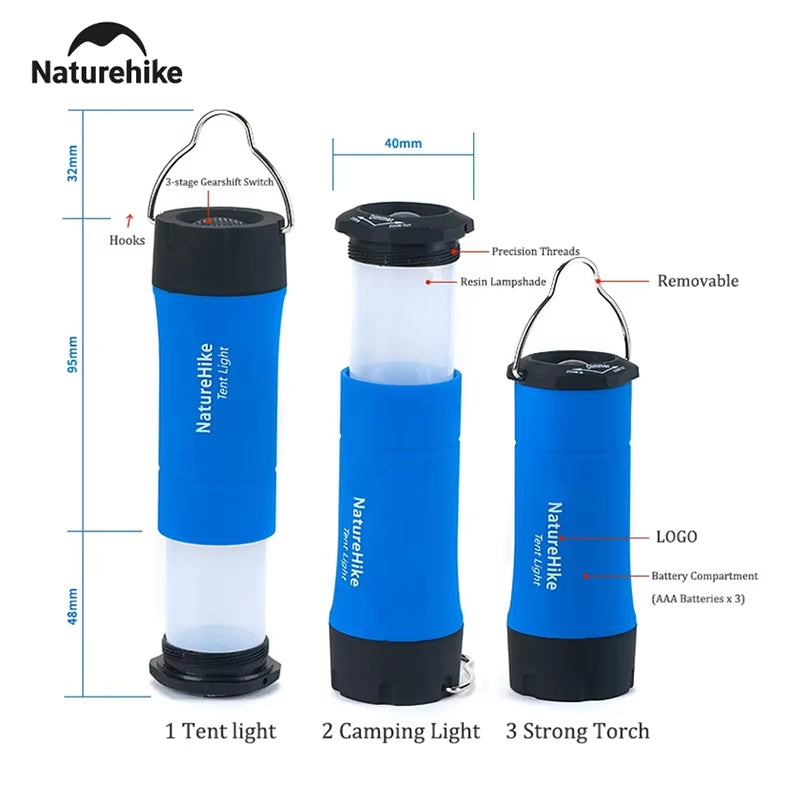 Ultimate Multifunctional LED Camping Tent Light - Zoomable Flashlight & Emergency Torch for All Your Outdoor Adventures!