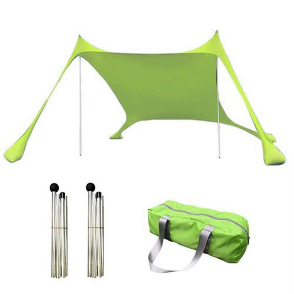 Ultralight Family Beach Awning - 2.1M x 1.5M Waterproof UV Resistant Sun Shade Canopy for Outdoor Fun